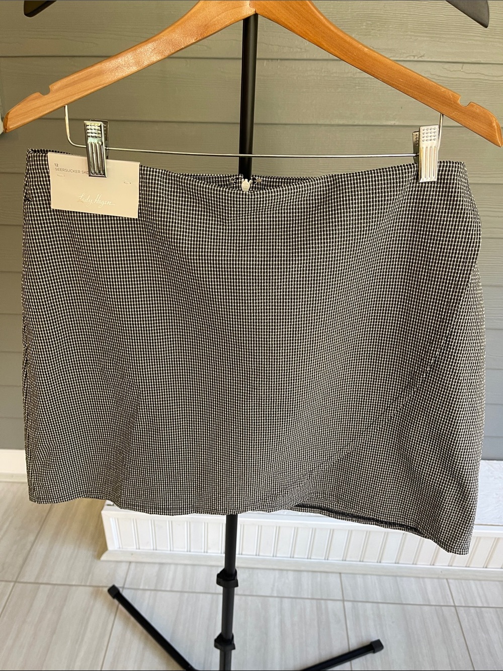 Lady Hagen Navy & White Skort with Micro-Check Size 12
